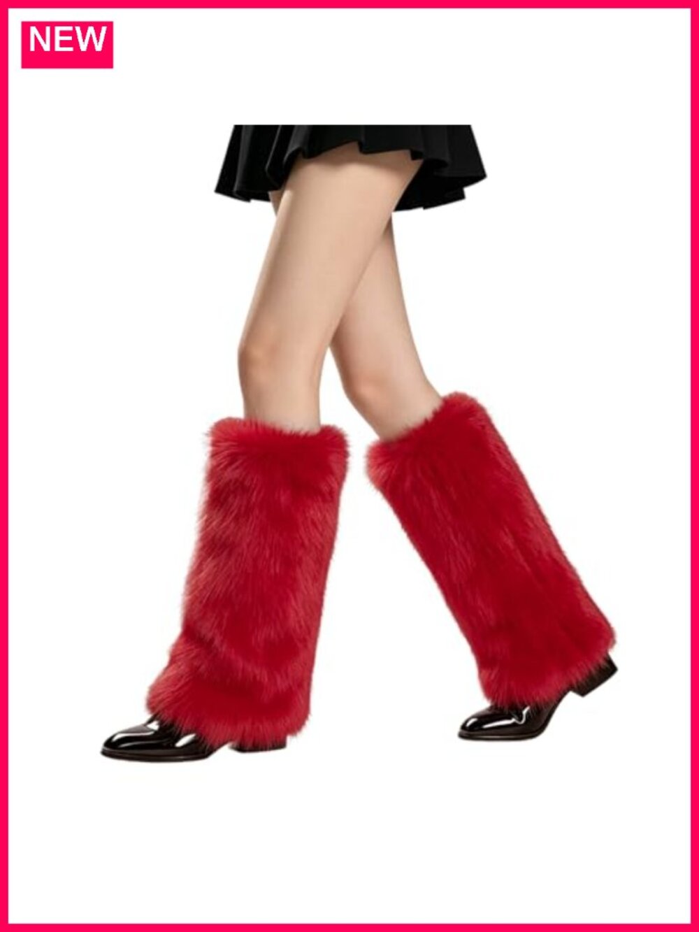 Women's Faux Fur Leg Warmers Fluffy Boot Covers with Satin Lining for Party &